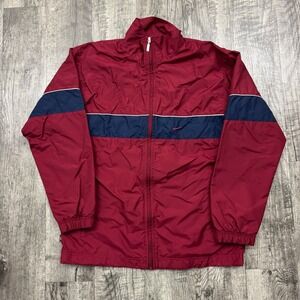 Vintage Y2K Nike Lined Striped Windbreaker Jacket Sz M